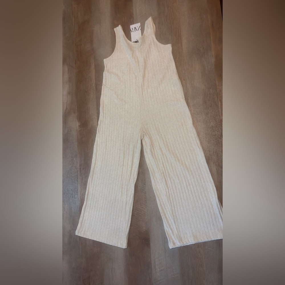 Sleeve jumpsuit cream